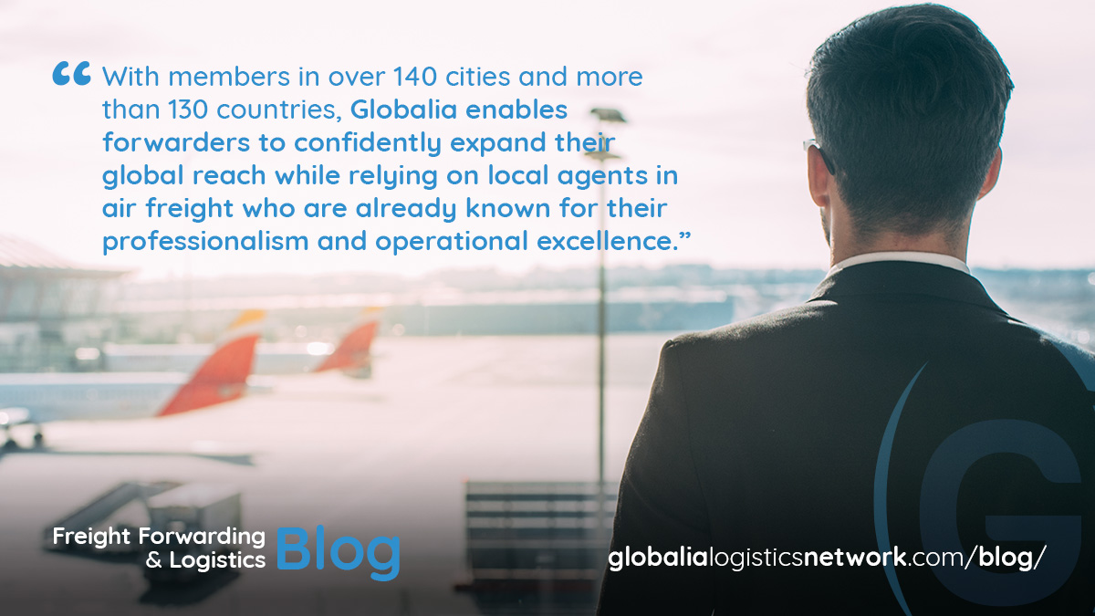 Person watching an airplane take off, symbolizing global air freight and international logistics connectivity